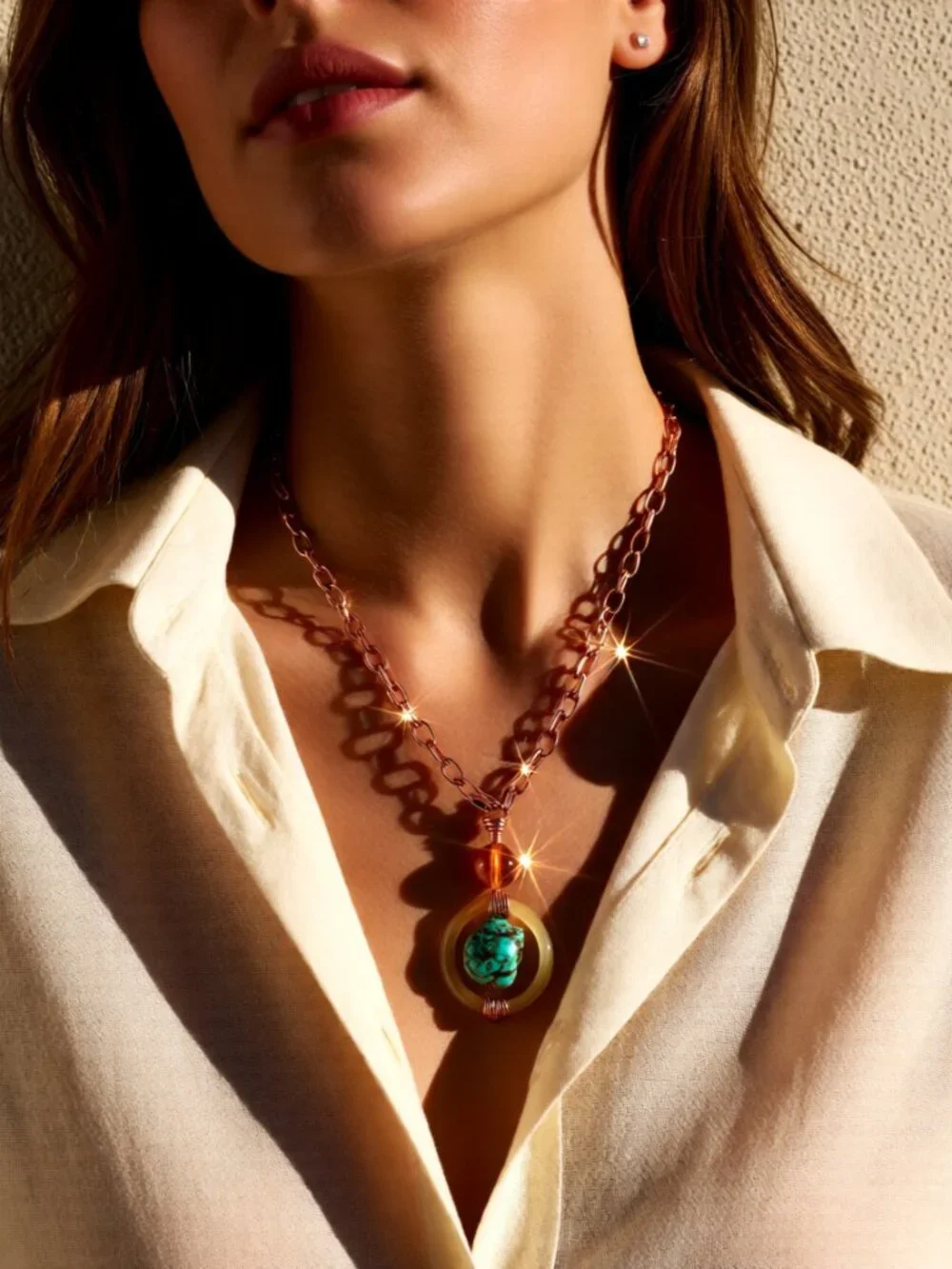 Intentional Boho & Southwest Vibes! Agate Ring + Turquoise Magnesite Necklace